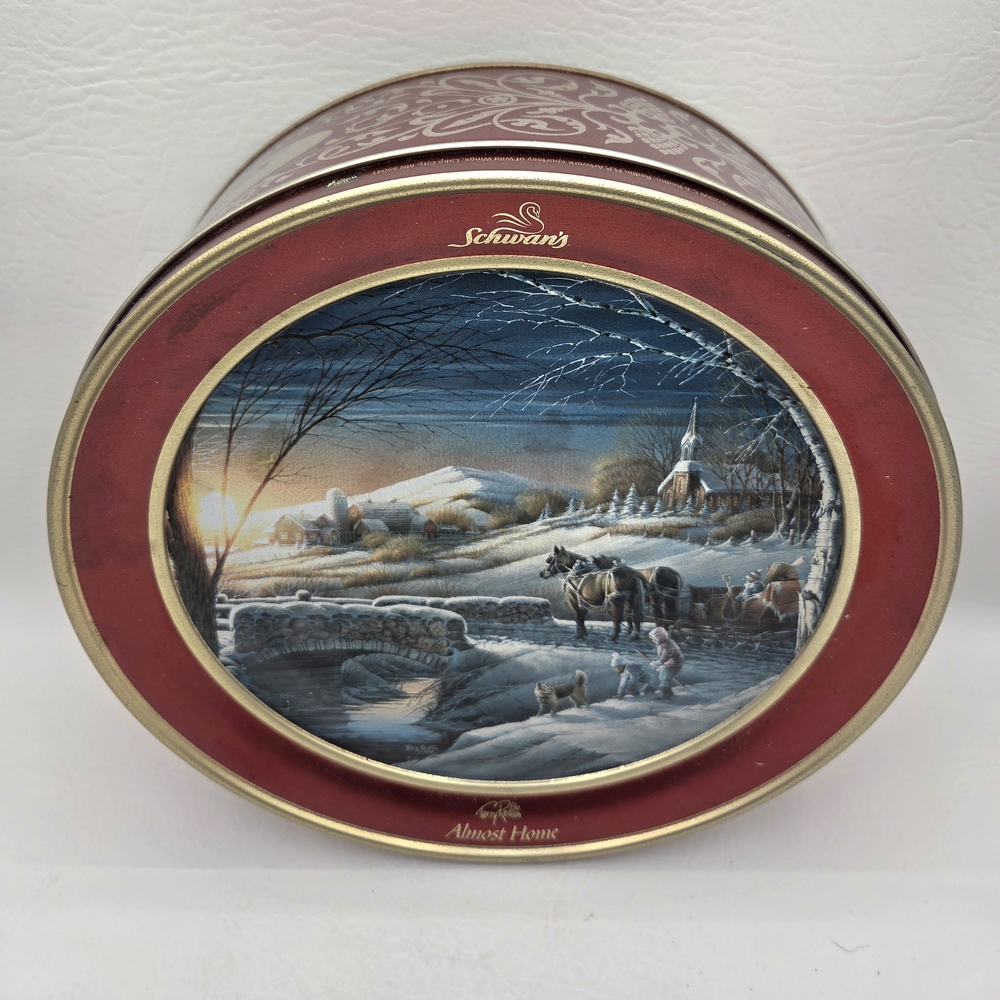 Holiday Decor Red Tin